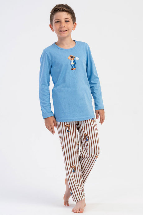 ERKEK COCUK P.SUPREM O YAKA UZUN KOL PIJAMA TAKIM(7/8-13/14)