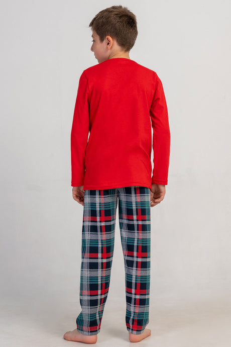 ERKEK COCUK LYC SUPREM O YAKA UZUN KOL PIJAMA TAKIM(9-10/-15-16)