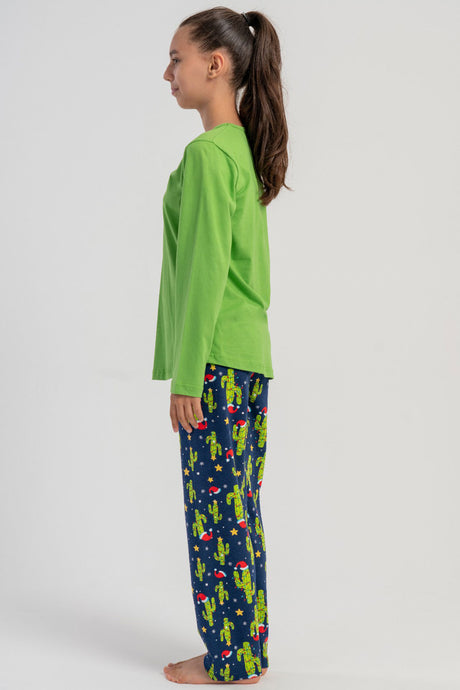 KIZ COCUK P.SUPREM O YAKA UZUN KOL ETEGI OVAL PIJAMA TAKIM(5-6/13-14)