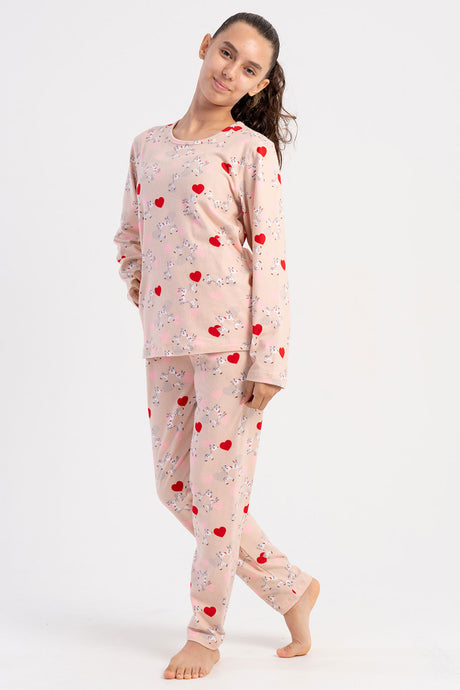 KIZ COCUK LYC SUPREM UZUN KOL PIJAMA TAKIM(3/4-7/8) 507199